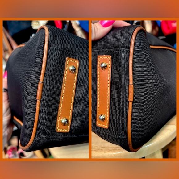 Dooney & Bourke All Weather Nylon & Leather Dome Satchel Bag w/ Crossbody Strap - Picture 10 of 13